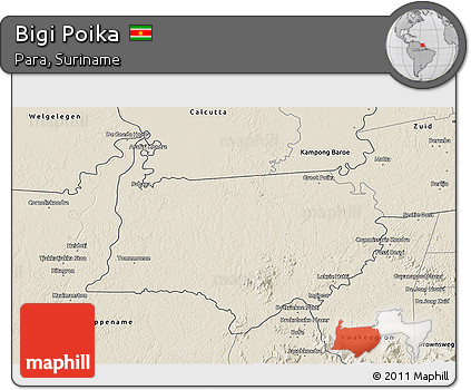 Shaded Relief 3D Map of Bigi Poika