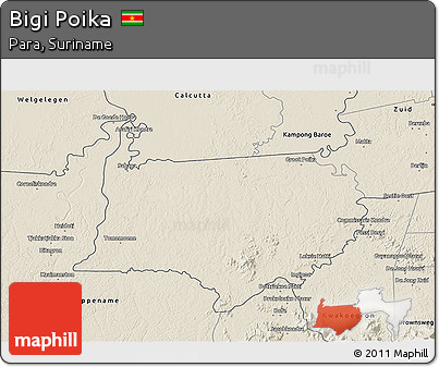 Shaded Relief 3D Map of Bigi Poika