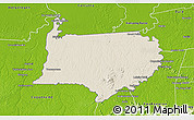 Shaded Relief 3D Map of Bigi Poika, physical outside