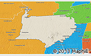 Shaded Relief 3D Map of Bigi Poika, political outside
