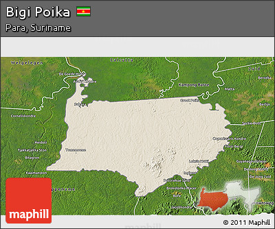 Shaded Relief 3D Map of Bigi Poika, satellite outside