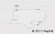 Silver Style 3D Map of Bigi Poika, single color outside
