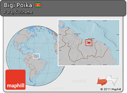 Gray Location Map of Bigi Poika, hill shading