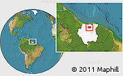 Satellite Location Map of Bigi Poika, highlighted country