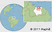 Savanna Style Location Map of Bigi Poika, highlighted country, highlighted parent region, within the entire country