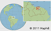 Savanna Style Location Map of Bigi Poika, highlighted parent region, within the entire country