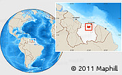 Shaded Relief Location Map of Bigi Poika, highlighted country