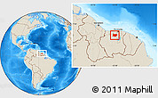 Shaded Relief Location Map of Bigi Poika