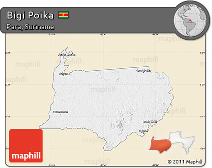 Classic Style Map of Bigi Poika, single color outside