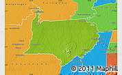 Physical Map of Bigi Poika, political outside