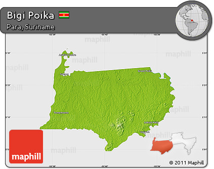 Physical Map of Bigi Poika, single color outside