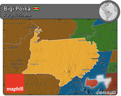 Political Map of Bigi Poika, darken