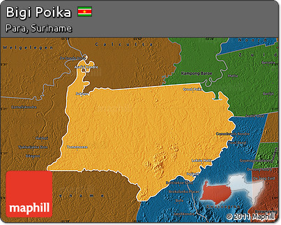 Political Map of Bigi Poika, darken