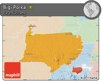 Political Map of Bigi Poika, lighten