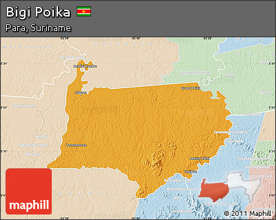 Political Map of Bigi Poika, lighten