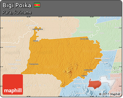 Political Map of Bigi Poika, lighten