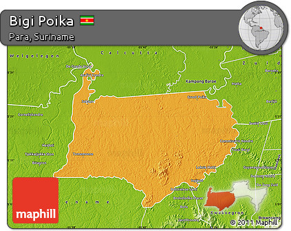 Political Map of Bigi Poika, physical outside