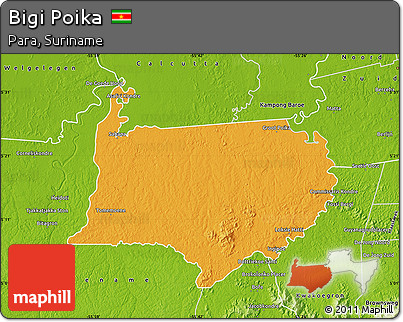 Political Map of Bigi Poika, physical outside