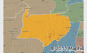 Political Map of Bigi Poika, semi-desaturated