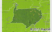 Satellite Map of Bigi Poika, physical outside