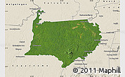 Satellite Map of Bigi Poika, shaded relief outside