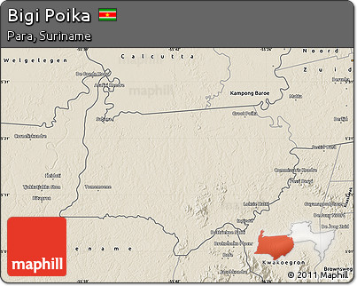 Shaded Relief Map of Bigi Poika