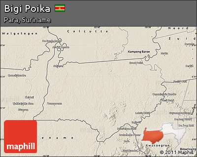 Shaded Relief Map of Bigi Poika