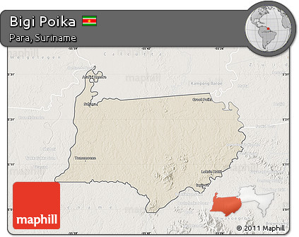 Shaded Relief Map of Bigi Poika, lighten
