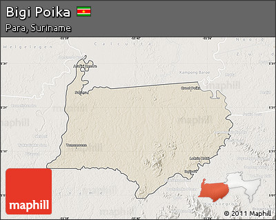 Shaded Relief Map of Bigi Poika, lighten