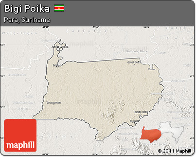 Shaded Relief Map of Bigi Poika, lighten