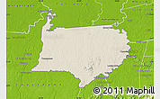 Shaded Relief Map of Bigi Poika, physical outside