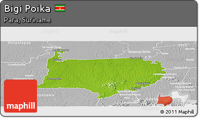 Physical Panoramic Map of Bigi Poika, lighten, desaturated