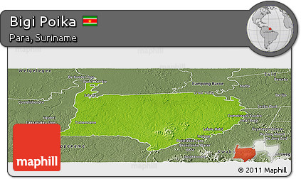 Physical Panoramic Map of Bigi Poika, semi-desaturated