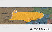 Political Panoramic Map of Bigi Poika, darken, semi-desaturated