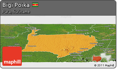 Political Panoramic Map of Bigi Poika, satellite outside