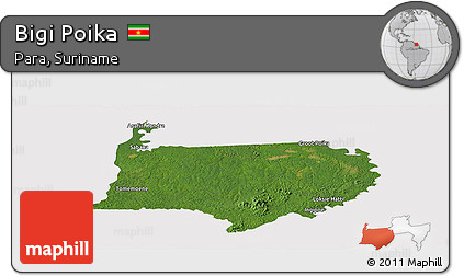 Satellite Panoramic Map of Bigi Poika, cropped outside