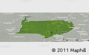 Satellite Panoramic Map of Bigi Poika, lighten, semi-desaturated