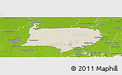 Shaded Relief Panoramic Map of Bigi Poika, physical outside