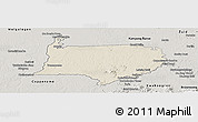Shaded Relief Panoramic Map of Bigi Poika, semi-desaturated