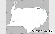 Gray Simple Map of Bigi Poika, single color outside