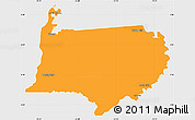 Political Simple Map of Bigi Poika, single color outside