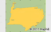 Savanna Style Simple Map of Bigi Poika, single color outside