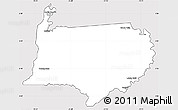 Silver Style Simple Map of Bigi Poika, cropped outside
