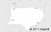 Silver Style Simple Map of Bigi Poika, single color outside