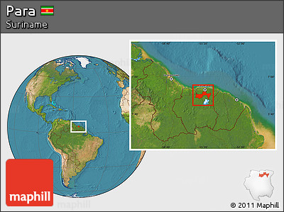 Satellite Location Map of Para