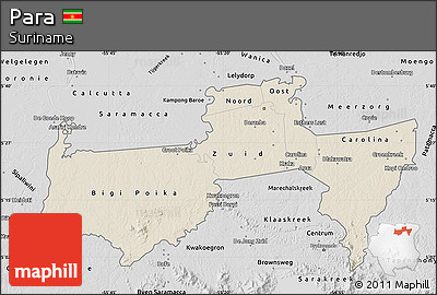 Shaded Relief Map of Para, desaturated