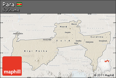 Shaded Relief Map of Para, lighten