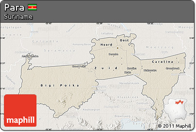 Shaded Relief Map of Para, lighten