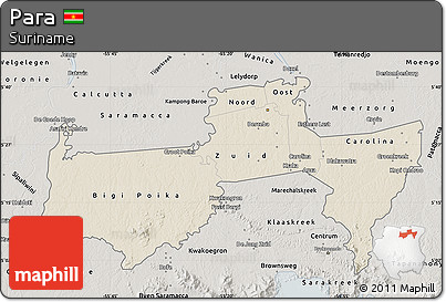 Shaded Relief Map of Para, semi-desaturated