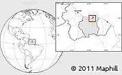 Blank Location Map of Noord, highlighted country, within the entire country